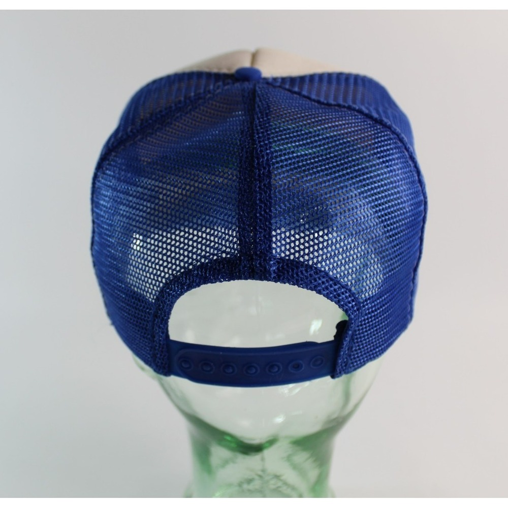 Vintage DOLLYWOOD Trucker Hat Adjustable Snapback Blue White Mesh 80's 90's - Picture 3 of 8